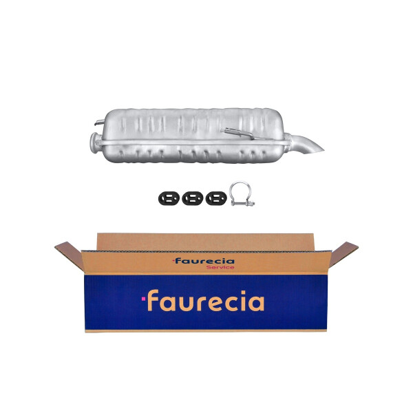 Rear Muffler - Rear Silencer FAURECIA Kit Easy2Fit for e.g. PEUGEOT 306