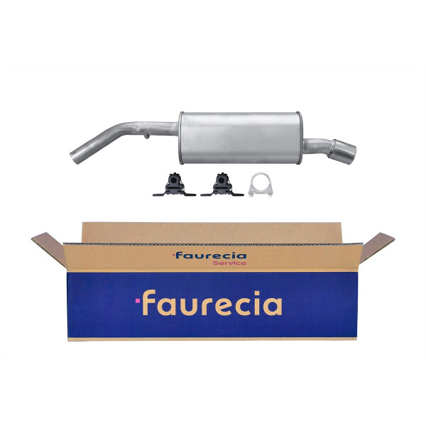 Rear Muffler - Rear Silencer FAURECIA Kit Easy2Fit for e.g. CITROËN C2