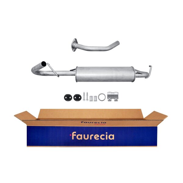 Rear Muffler - Rear Silencer FAURECIA Kit Easy2Fit for e.g. MAZDA 323 C