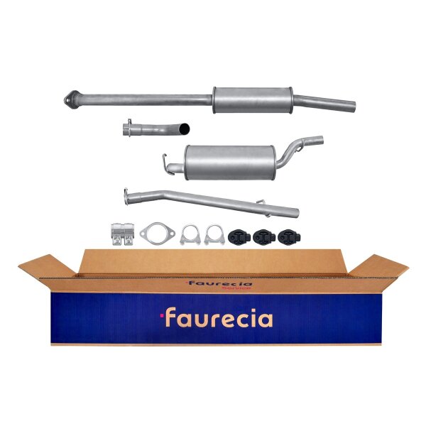 Rear Muffler - Rear Silencer FAURECIA Kit Easy2Fit for e.g. MAZDA 3