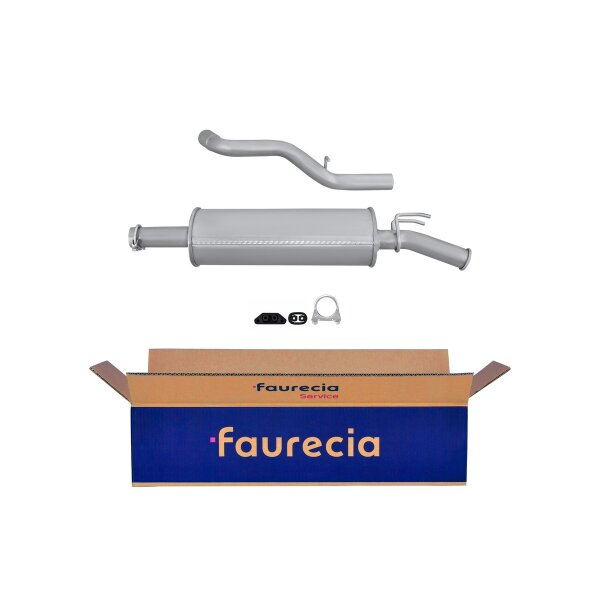 Rear Muffler - Rear Silencer FAURECIA Kit Easy2Fit for e.g. RENAULT 9