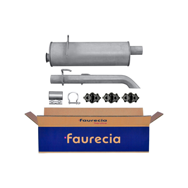 Rear Muffler - Rear Silencer Exhaust System FAURECIA Kit Easy2Fit
