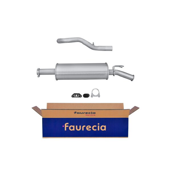 Rear Muffler - Rear Silencer FAURECIA Kit Easy2Fit for e.g. RENAULT 9