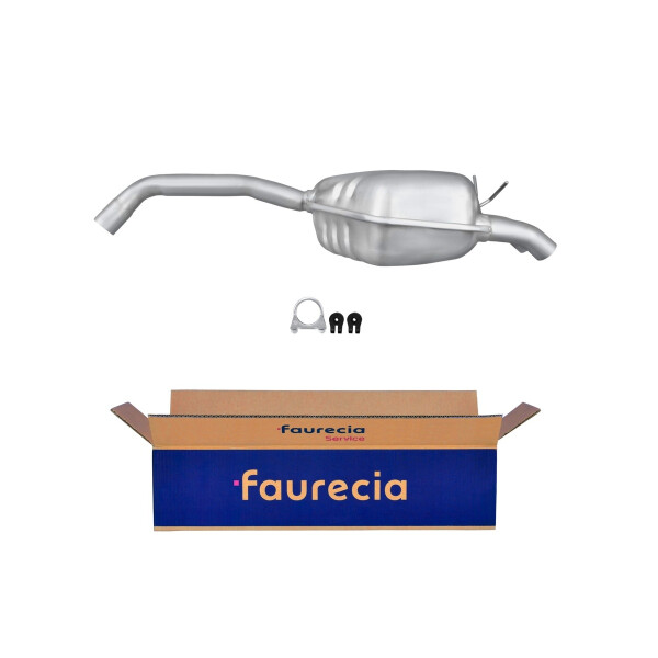 Rear Muffler - Rear Silencer FAURECIA Kit Easy2Fit for e.g. RENAULT Safrane