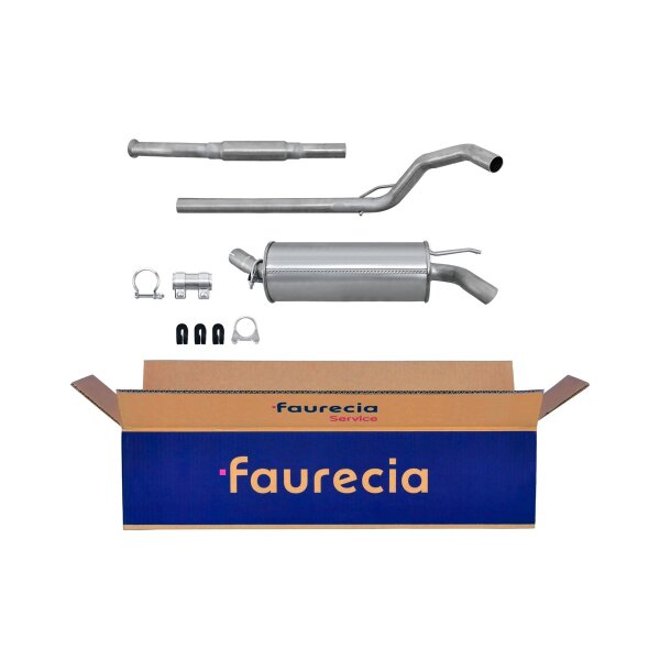 Rear Muffler - Rear Silencer FAURECIA Kit Easy2Fit for e.g. RENAULT Twingo