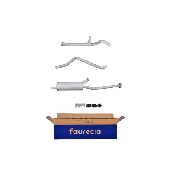 Endschalldämpfer Auspuff Exhaust System FAURECIA Kit Easy2Fit
