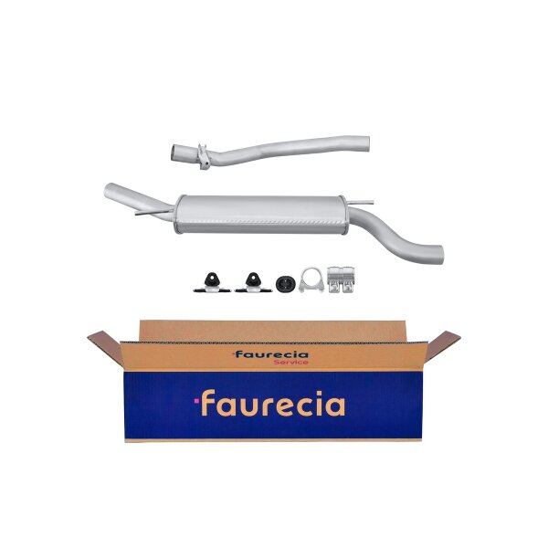 Rear Muffler - Rear Silencer Exhaust System FAURECIA Kit Easy2Fit