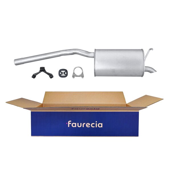 Rear Muffler - Rear Silencer Exhaust System FAURECIA Kit Easy2Fit