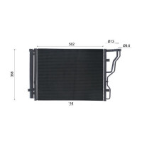 Condenser air conditioning with dryer tubes parallel MAHLE for e.g. HYUNDAI i40