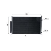 Air conditioning condenser with dryer pipes parallel MAHLE for HONDA HR-V