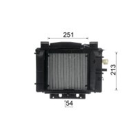 Evaporator air conditioning 251 mm - 213 mm MAHLE for e.g. VOLVO XC60