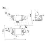 Intercooler with sensor MAHLE for BMW X5 (G05/ F95)