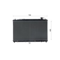 Kühler Motor Rippen mechanisch gefügt 728 mm - 400 mm MAHLE für TOYOTA CAMRY