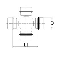 Joint Propshaft Universal Joint Ø 24mm with grease...