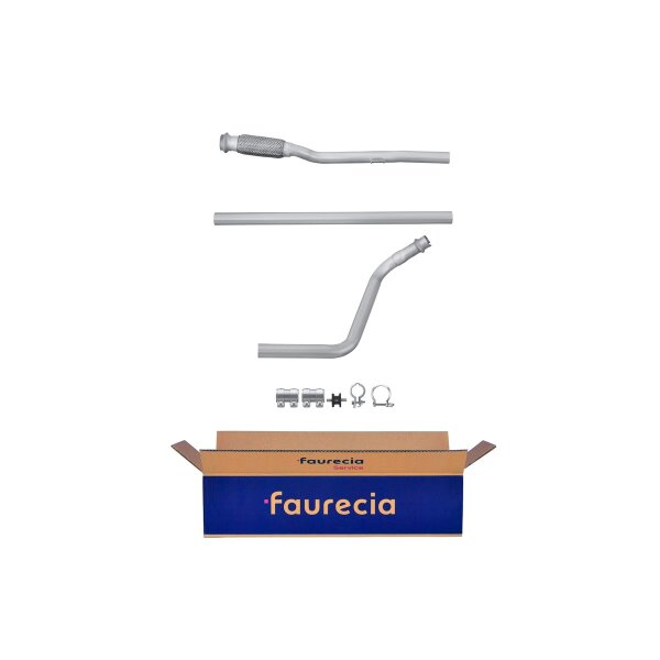 Exhaust Pipe Front FAURECIA Kit Easy2Fit for e.g. CITROËN C1