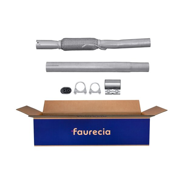 Exhaust Pipe Centre Mid-Pipe FAURECIA Kit Easy2Fit for e.g. LANCIA Y