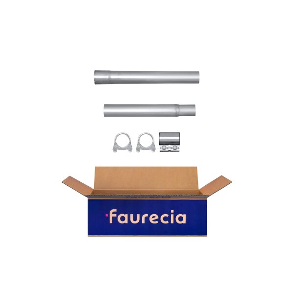 Exhaust Pipe Centre Mid-Pipe FAURECIA Kit Easy2Fit for e.g. VW Golf
