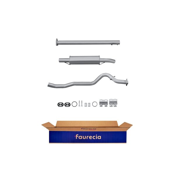 Front Muffler - Front Silencer FAURECIA Kit Easy2Fit for e.g. HONDA CR-V