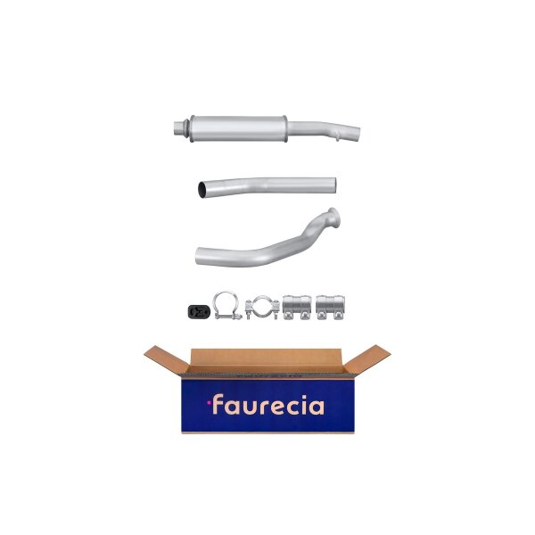Front Silencer FAURECIA IAM-Expertise suitable for e.g. PEUGEOT 306