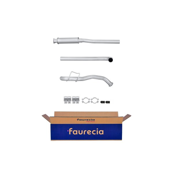 Front Muffler - Front Silencer Exhaust System FAURECIA Kit Easy2Fit