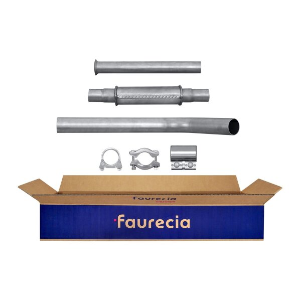 Front Muffler - Front Silencer FAURECIA Kit Easy2Fit for e.g. RENAULT Megane