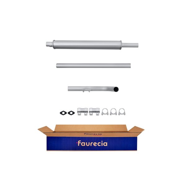Center Muffler - Centre Silencer FAURECIA Kit Easy2Fit for e.g. CITROËN LNA