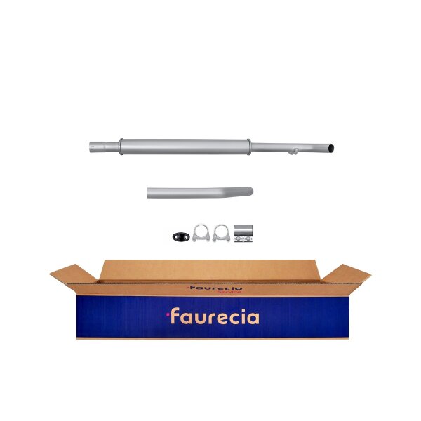Center Muffler - Centre Silencer FAURECIA Kit Easy2Fit for e.g. DACIA Sandero
