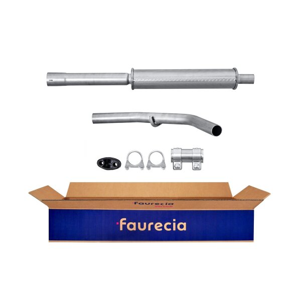 Center Muffler - Centre Silencer FAURECIA Kit Easy2Fit for e.g. DACIA Logan