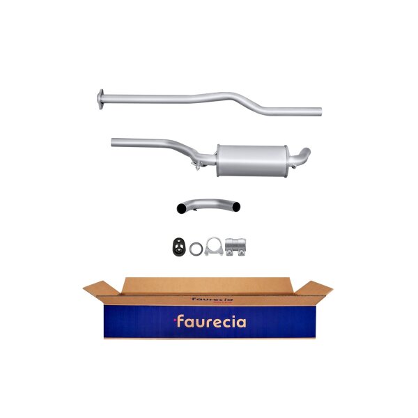 Center Muffler - Centre Silencer FAURECIA Kit Easy2Fit for e.g. FORD Escort