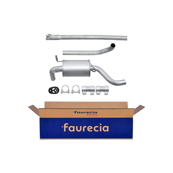 Center Muffler - Centre Silencer FAURECIA Kit Easy2Fit for e.g. FORD Fiesta