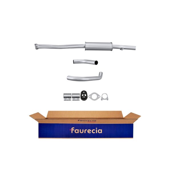 Center Muffler - Centre Silencer FAURECIA Kit Easy2Fit for e.g. FORD Escort