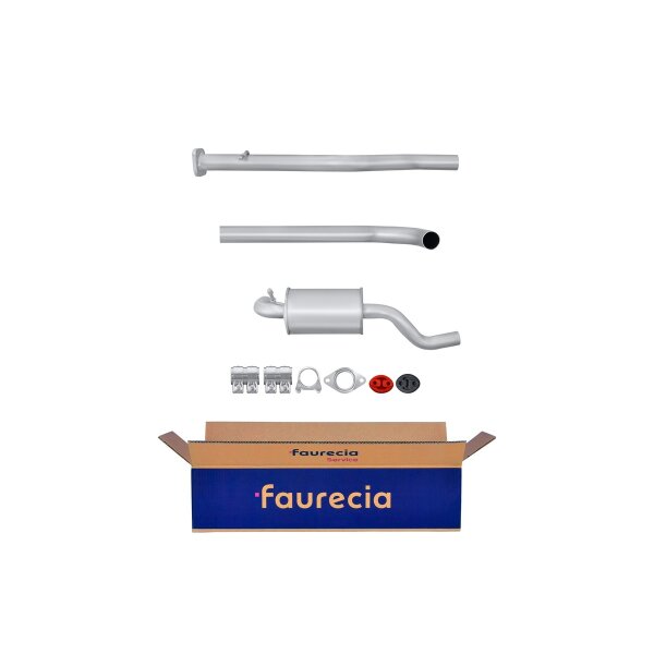 Center Muffler - Centre Silencer FAURECIA Kit Easy2Fit for e.g. FORD Fiesta