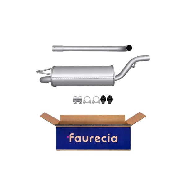 Center Muffler - Centre Silencer FAURECIA Kit Easy2Fit for e.g. FORD Focus