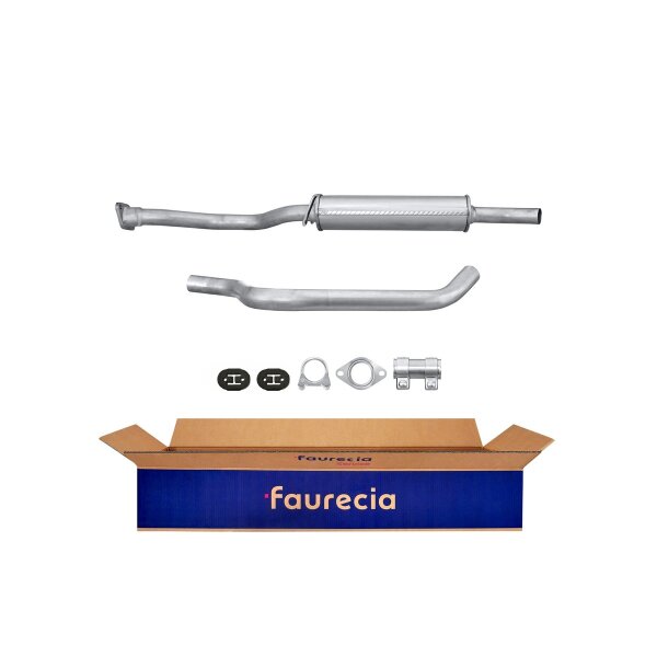 Center Muffler - Centre Silencer FAURECIA Kit Easy2Fit for e.g. FORD Escort