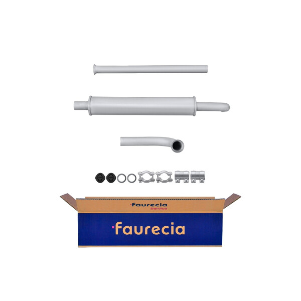 Center Muffler - Centre Silencer FAURECIA Kit Easy2Fit for e.g. LADA Samara