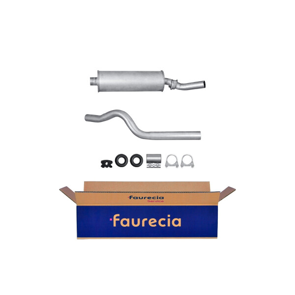 Center Muffler - Centre Silencer FAURECIA Kit Easy2Fit for e.g. OPEL Kadett