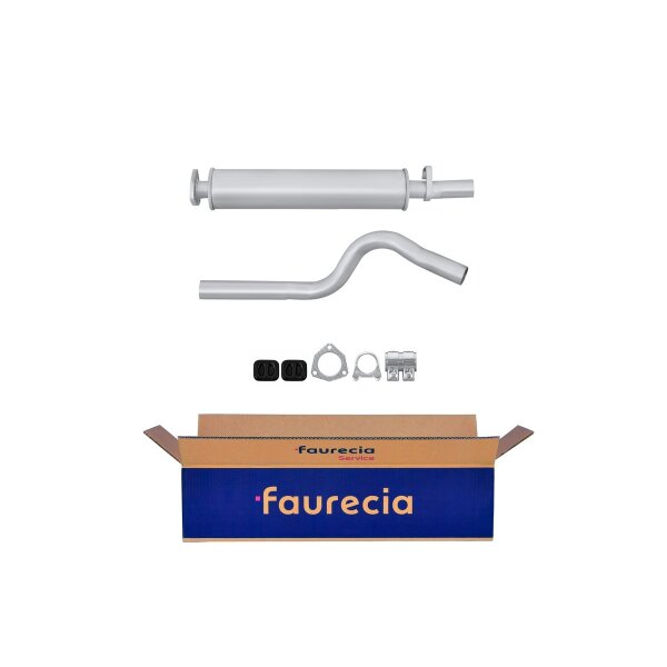Center Muffler - Centre Silencer FAURECIA Kit Easy2Fit for OPEL Corsa