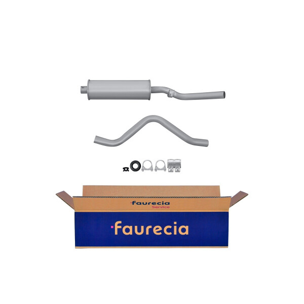 Center Muffler - Centre Silencer FAURECIA Kit Easy2Fit for e.g. OPEL Kadett