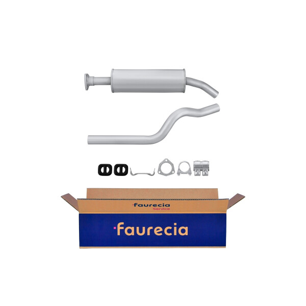 Center Muffler - Centre Silencer FAURECIA Kit Easy2Fit for e.g. OPEL Kadett