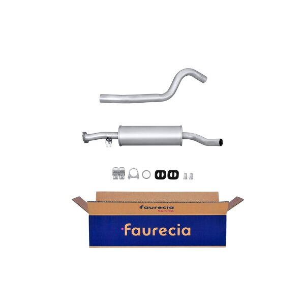 Center Muffler - Centre Silencer FAURECIA Kit Easy2Fit for e.g. OPEL Vectra