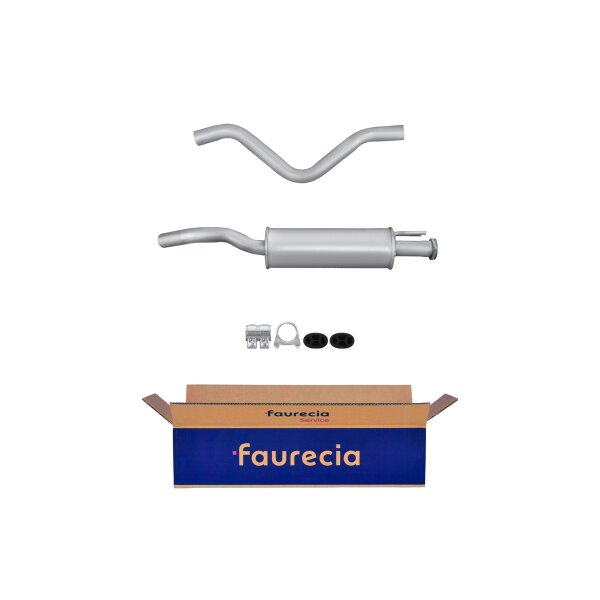 Center Muffler - Centre Silencer FAURECIA Kit Easy2Fit for e.g. OPEL Astra