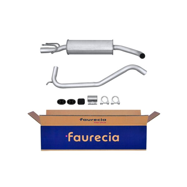 Center Muffler - Centre Silencer Exhaust System FAURECIA Kit Easy2Fit