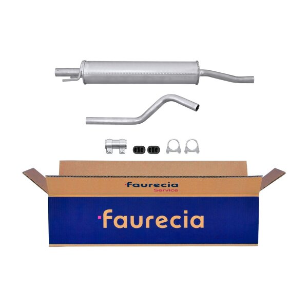 Center Muffler - Centre Silencer FAURECIA Kit Easy2Fit for e.g. OPEL Corsa