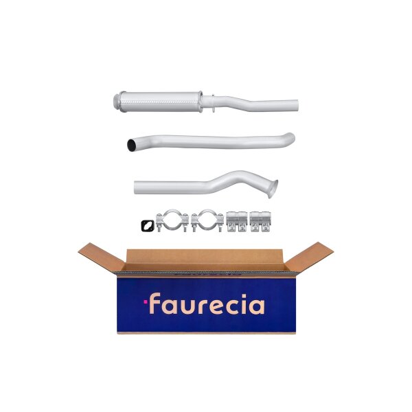 Center Muffler - Centre Silencer FAURECIA Kit Easy2Fit for e.g. PEUGEOT 405