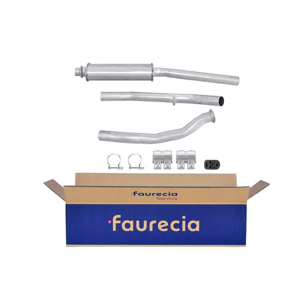 Center Muffler - Centre Silencer FAURECIA Kit Easy2Fit for e.g. PEUGEOT 206