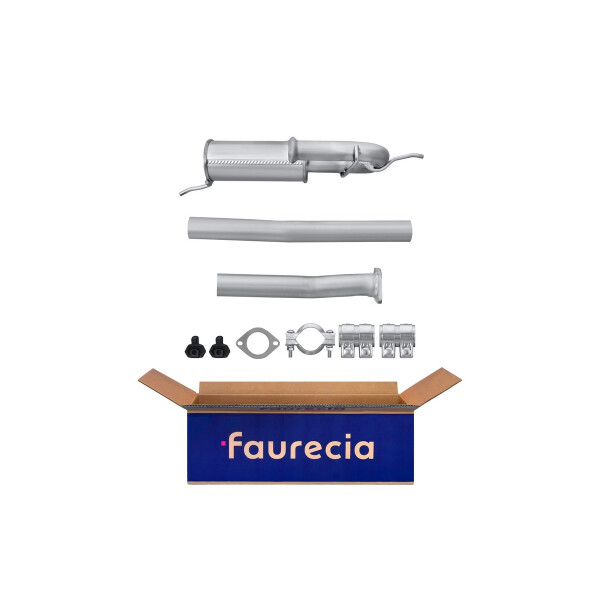Center Muffler - Centre Silencer FAURECIA Kit Easy2Fit for e.g. RENAULT 19