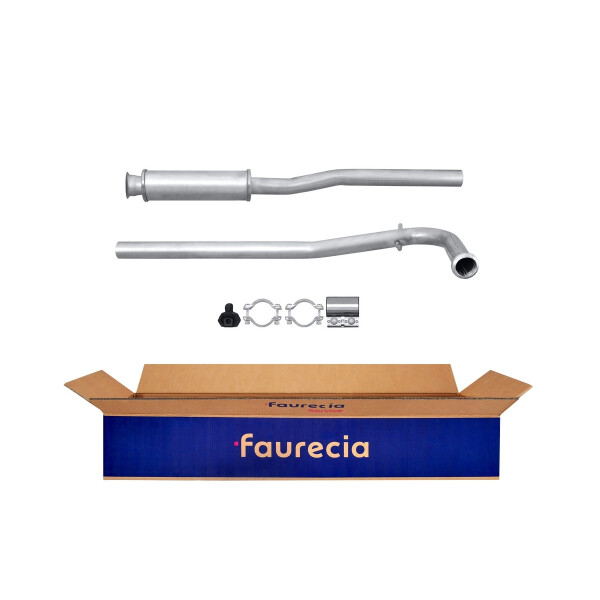Center Muffler - Centre Silencer FAURECIA Kit Easy2Fit for e.g. RENAULT 19