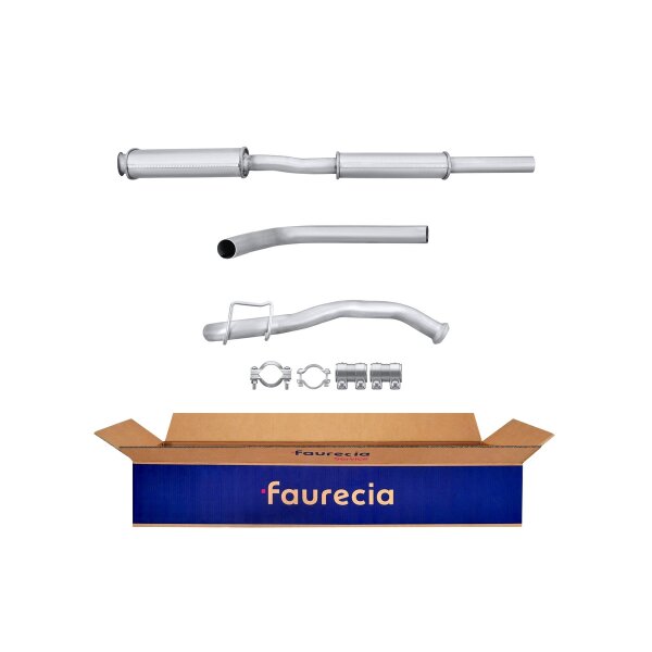 Center Muffler - Centre Silencer Exhaust System FAURECIA Kit Easy2Fit