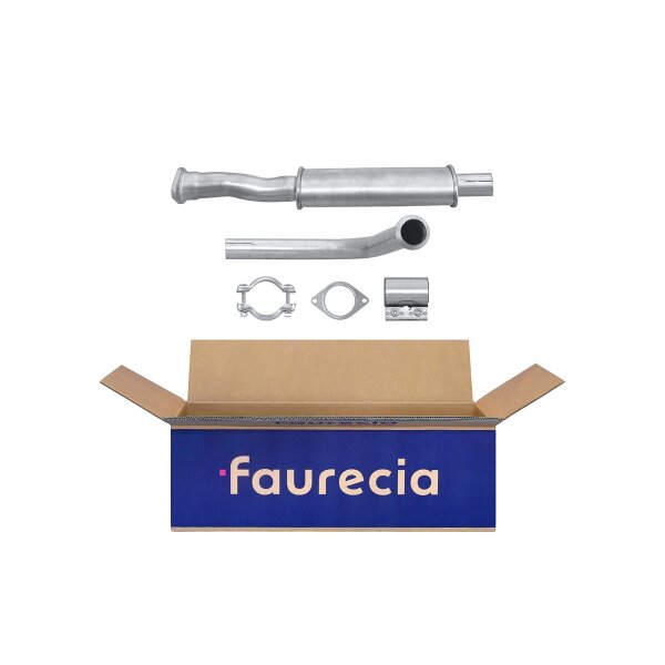 Center Muffler - Centre Silencer FAURECIA Kit Easy2Fit for e.g. RENAULT Clio