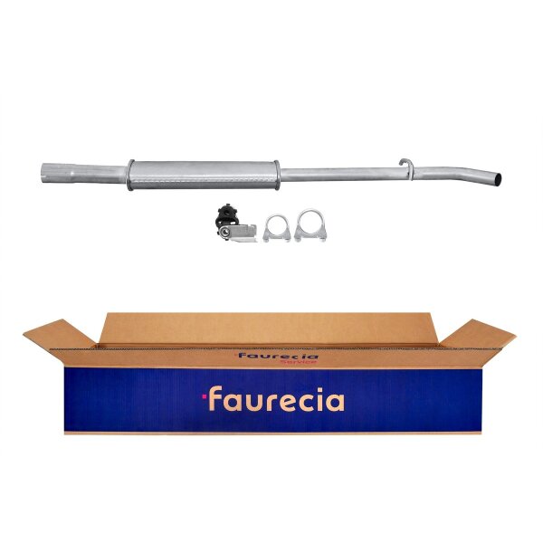 Center Muffler - Centre Silencer FAURECIA Kit Easy2Fit for e.g. RENAULT Clio